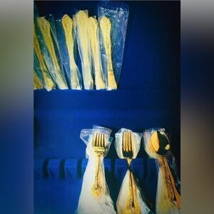 Vintage Gold Plate Flatware 28 Pc Set 7 Place Settings